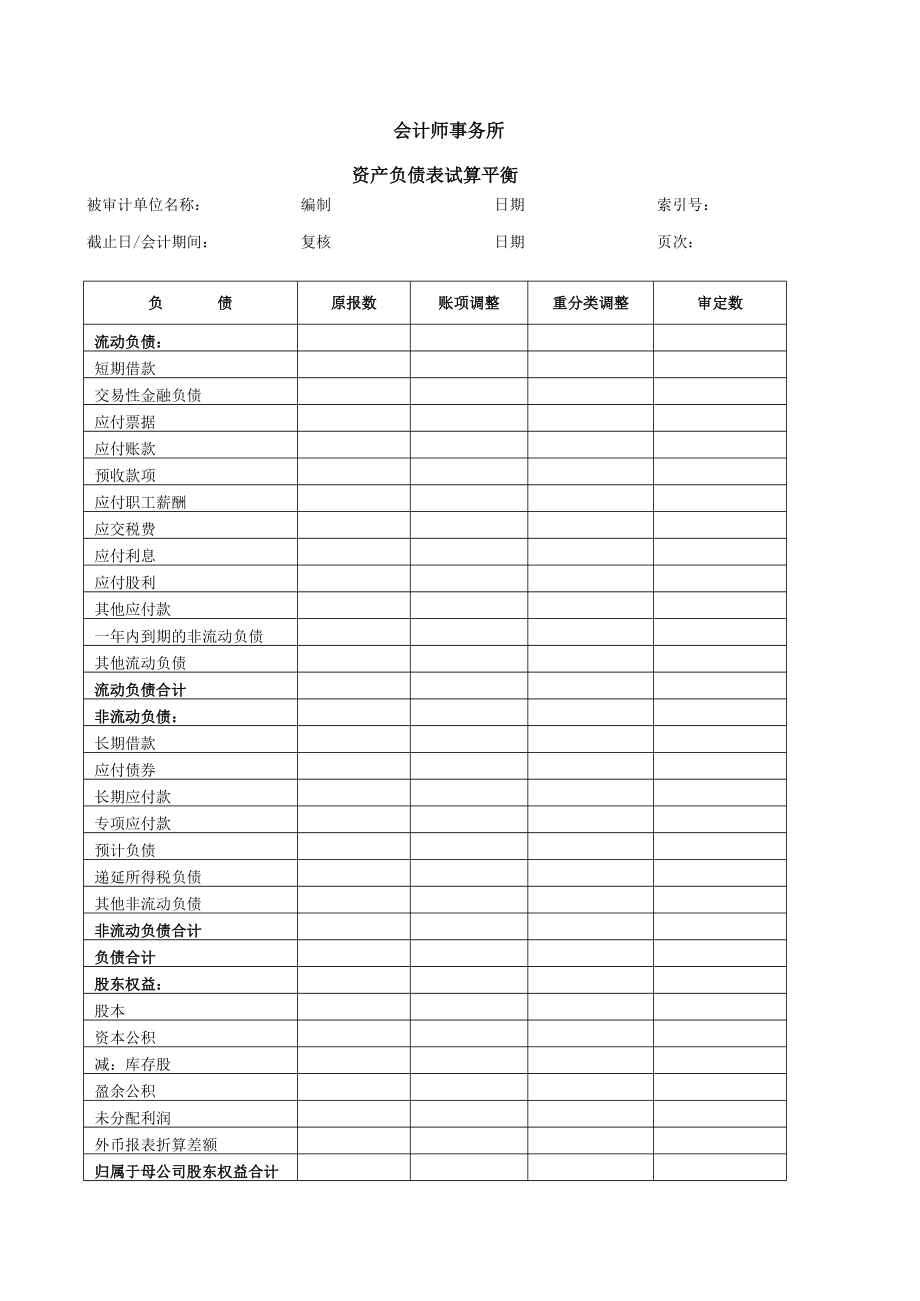 A18-5 单体公司试算平衡（模板）.xls_第2页