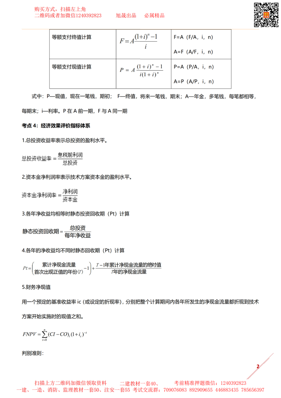 2024年一建《工程经济》备考速学50点(1).pdf_第2页