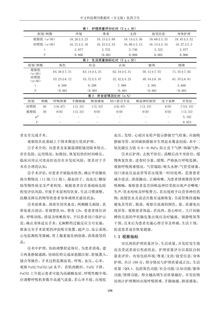 镜下甲状腺切除术围手术期的临床护理干预研究.pdf_第2页