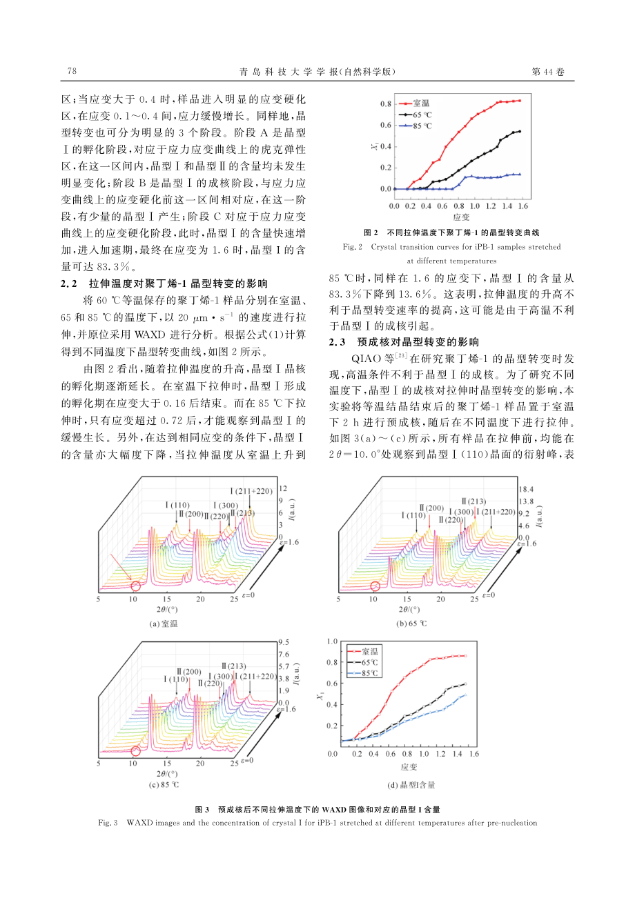 拉伸过程中温度和预成核对聚丁烯-1晶型转变的影响.pdf_第3页