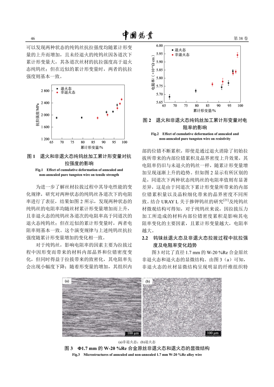 拉拔形变中铼元素固溶无序化对钨铼丝导电性能的影响.pdf_第3页