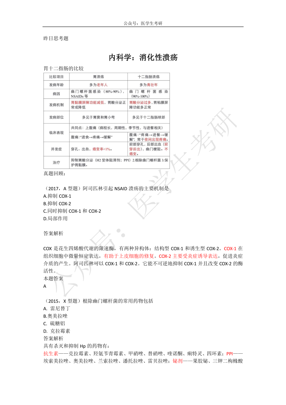 内科学：消化性溃疡&外科学：肠梗阻.pdf_第1页