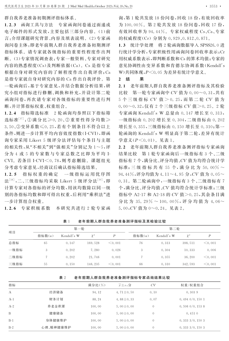 老年前期人群自我养老准备测评指标体系的建立.pdf_第2页