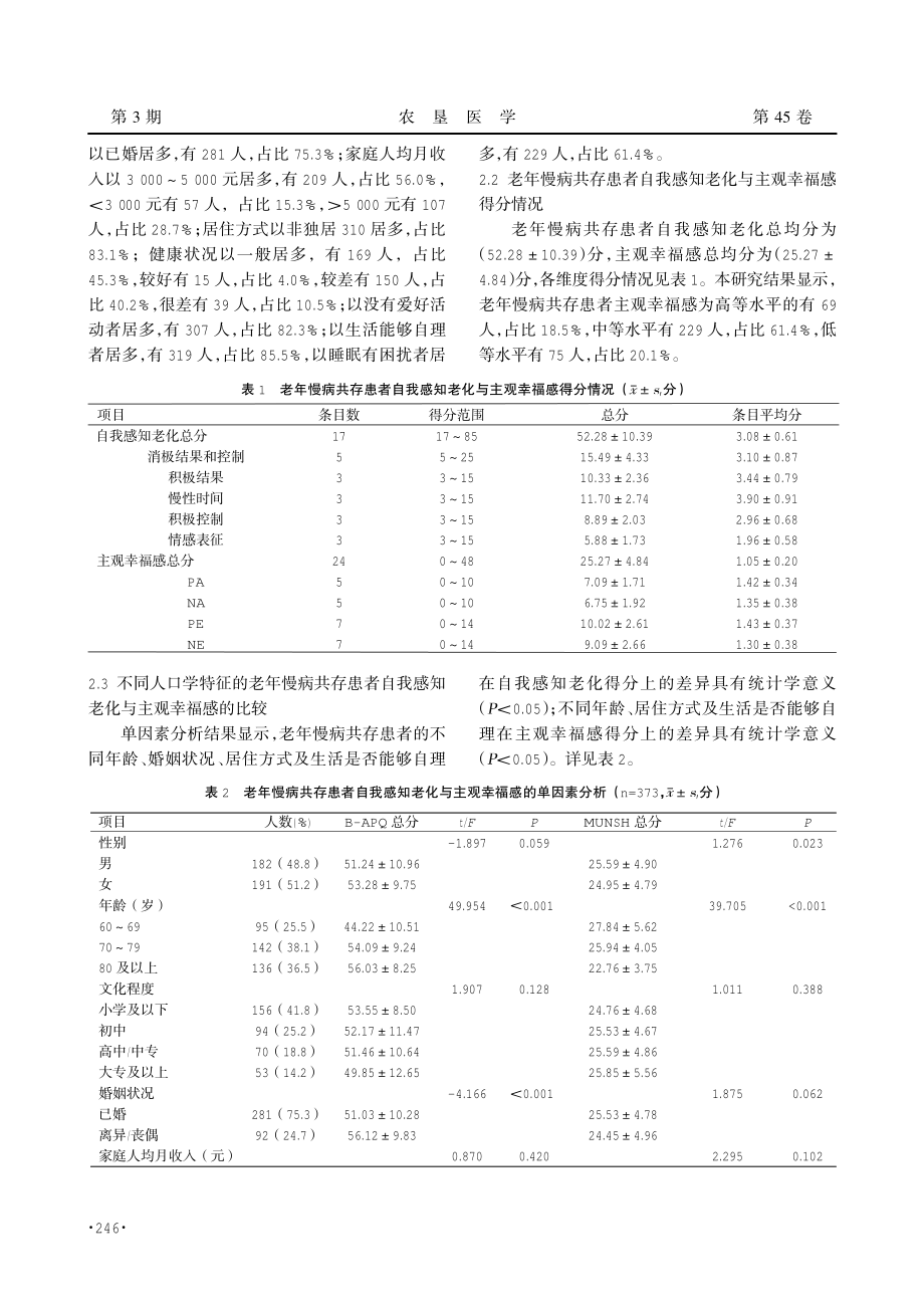 老年慢病共存患者自我感知老化对主观幸福感的影响研究.pdf_第3页