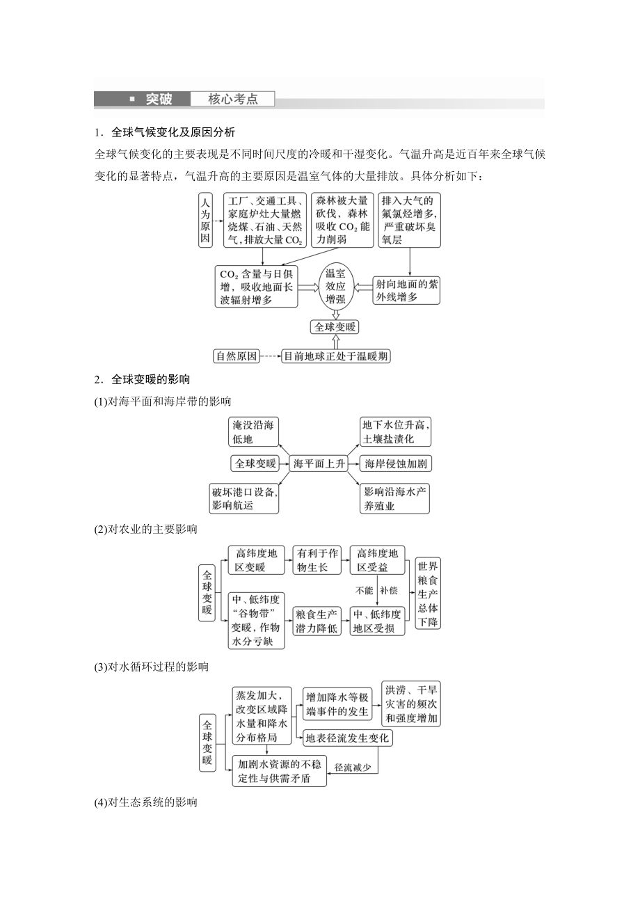 2024年高考地理一轮复习（新人教版） 第4部分　第3章　课时76　全球气候变化与国家安全.docx_第3页