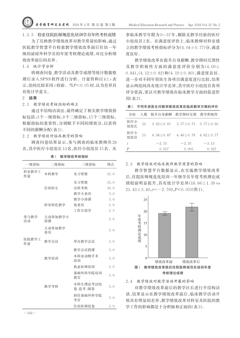 基于访谈法探索科室教学绩效的建立及对临床教学的影响.pdf_第3页