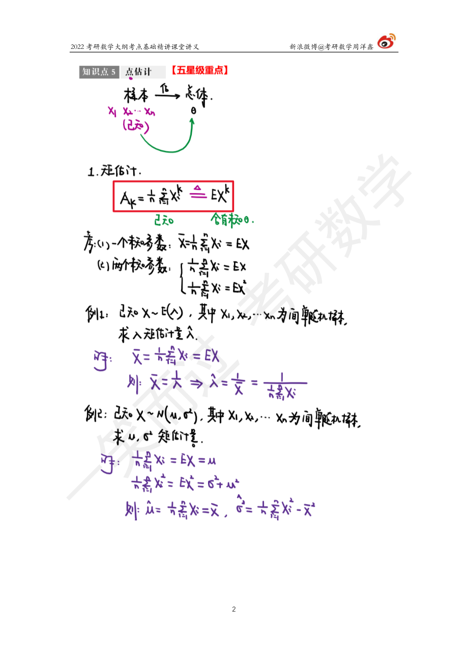 概统基础（13）周洋鑫考研资料.pdf_第2页