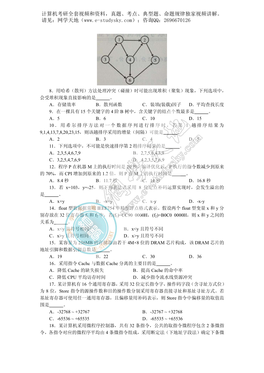 2014年联考《408计算机学科专业基础综合》真题.pdf_第2页