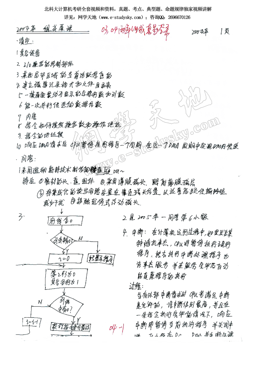 北科大2004年《计算机组成原理及计算机网络》考研真题答案.pdf_第1页