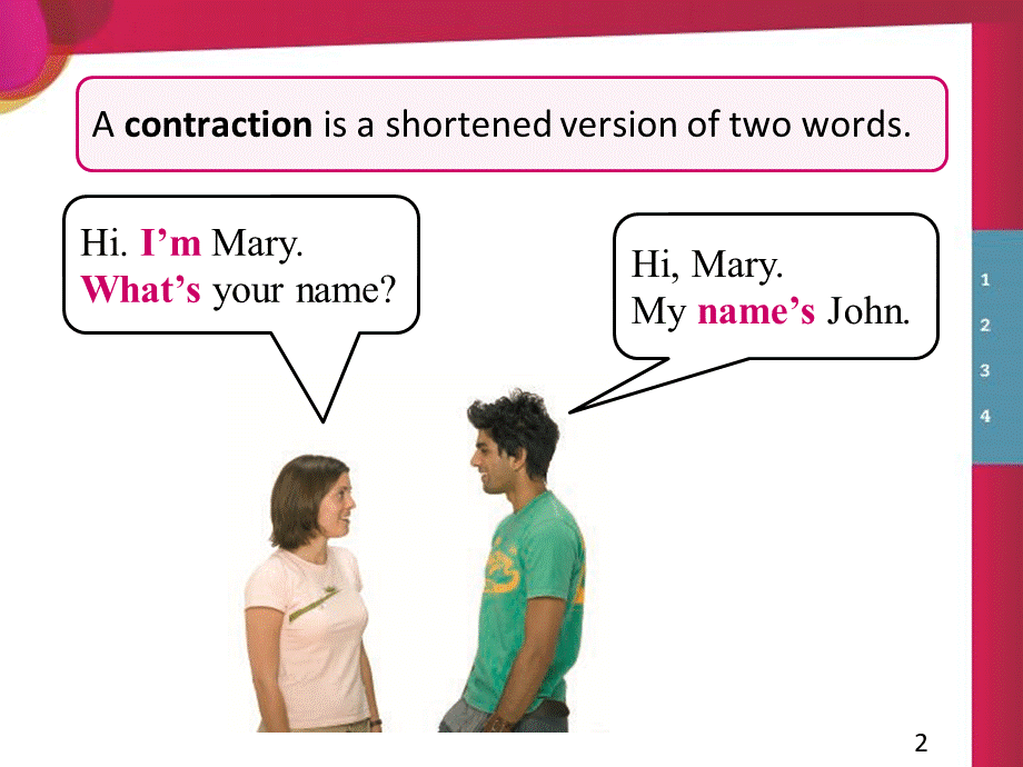 BK 1 Unit 1 to 4 Contractions.ppt_第2页