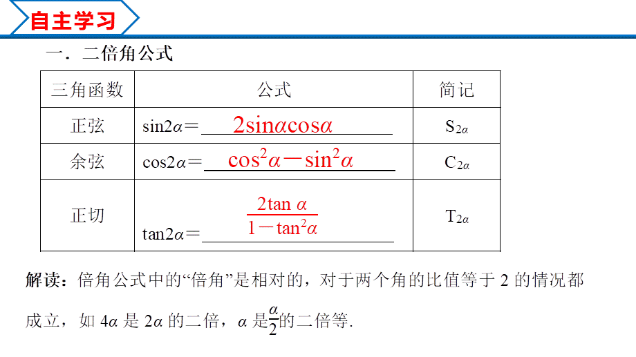 5.5.1 第3课时 二倍角的正弦、余弦、正切公式（课件）-2022-2023学年高一数学精品同步课堂（人教A版2019必修第一册）.pptx_第3页