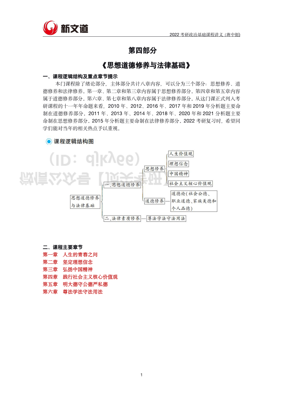 2022考研政治基础-思修讲义免费分享考研资料.pdf_第1页