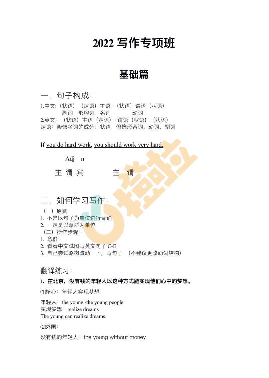 2022写作专项班-基础阶段 (1)【途鸟吧论坛 www.tnbzs.com】.pdf_第1页