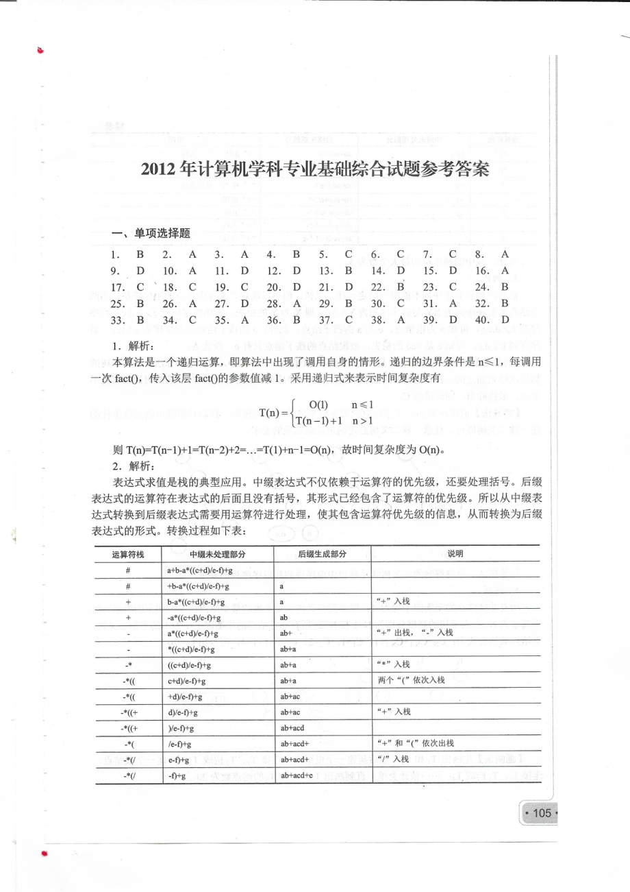 2012考研408真题答案.pdf_第1页