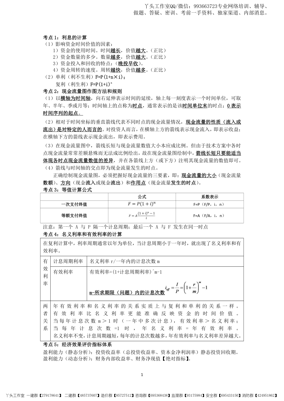 11.07-2022一建《工程经济》黄金考点.pdf_第2页